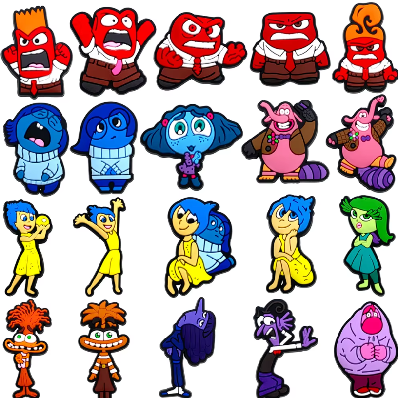 New Mind Secret Service Team Cartoon DIY Shoe Accessories Hole Shoes Flower Buckles Alloy Iron Clog Charm Rubber