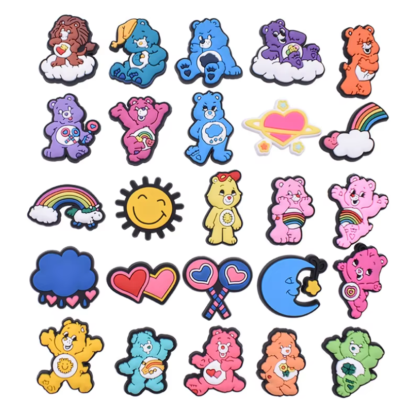 Cartoon Bear Suit Rubber Clogs Custom Logo High Grade Quality Cheap Price Shoe Decorations Spot Delivery