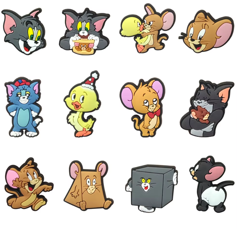 High Quality Popular Cartoon PVC Clogs Ready-Made Hanging Shoes Accessories Elegant Design Home Decor Custom Logo