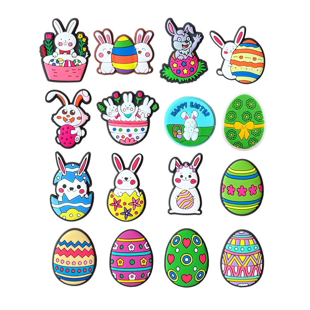Custom PVC Shoe Charms Kids Latest Easter Bunny Christmas Butterfly Mexican Lucky Clog Shoes Cro Accessories Upper Positions Upper Position