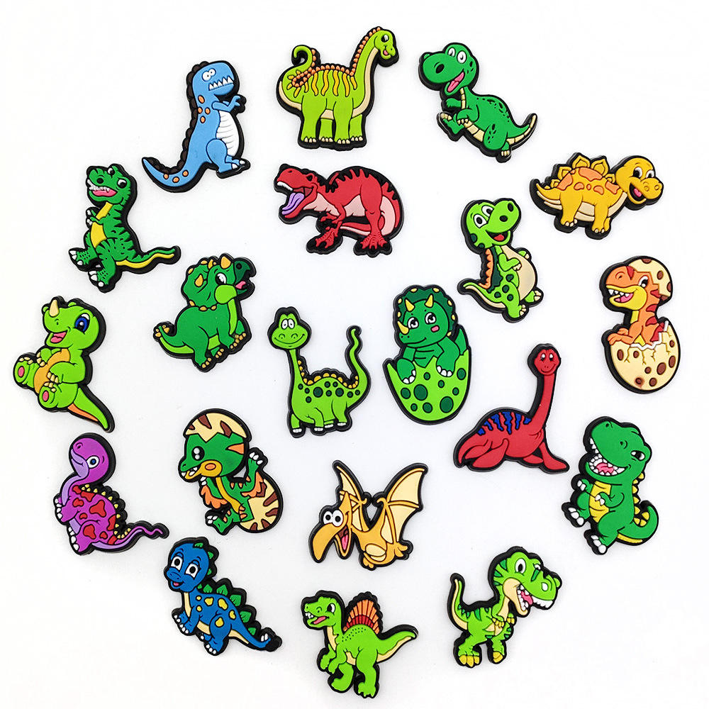 Designer Dinosaur Pvc Shoe Decorations With Regular Buckles New Personalisation Charm Features