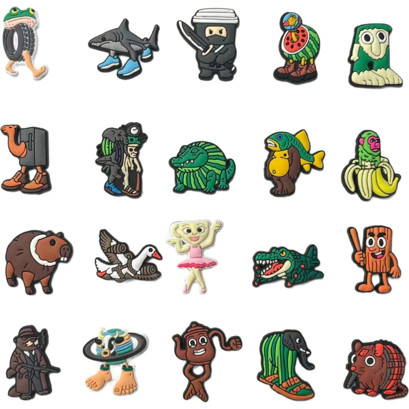 Wholesale Custom 2D 3D PVC Animal Shoe Charms Red Anime Cartoon Buckle Clogs Sneaker Decor Accessories