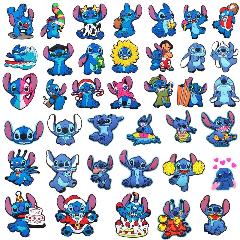 Stittch Lilo Hot Sale High-class Soft Pvc Shoe Charms for Shoe New Stitch Style Cartoon Charms