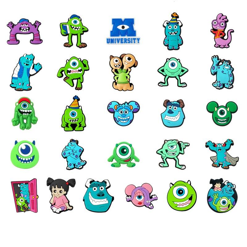 Hot Selling PVC Soft Rubber Monsters University Series Friendly EVA Shoe Charms Accessories Custom DIY Logo